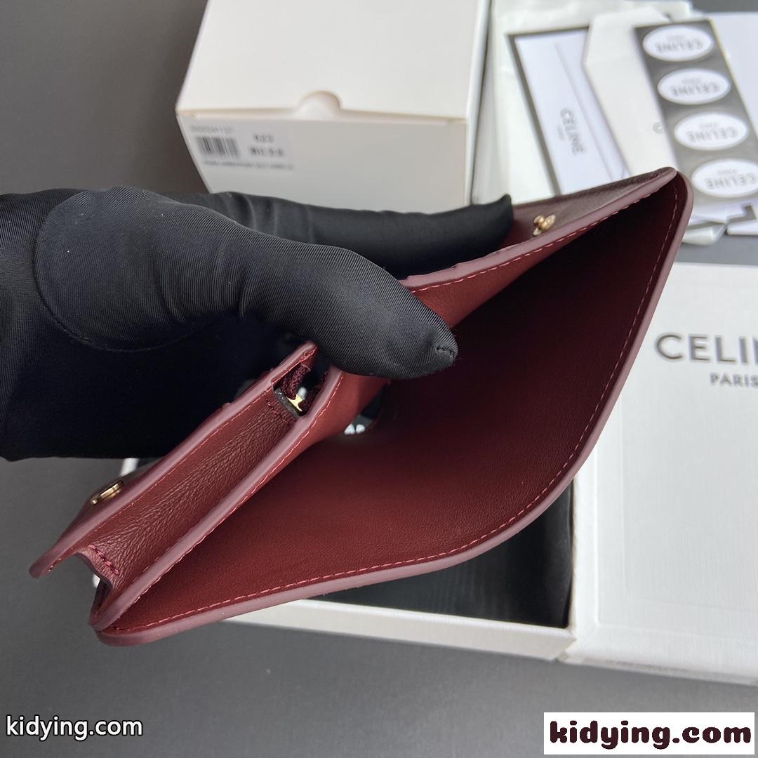 セリーヌ コンパクトウォレット トリオンフ スーパーコピー n級品 レッド-5