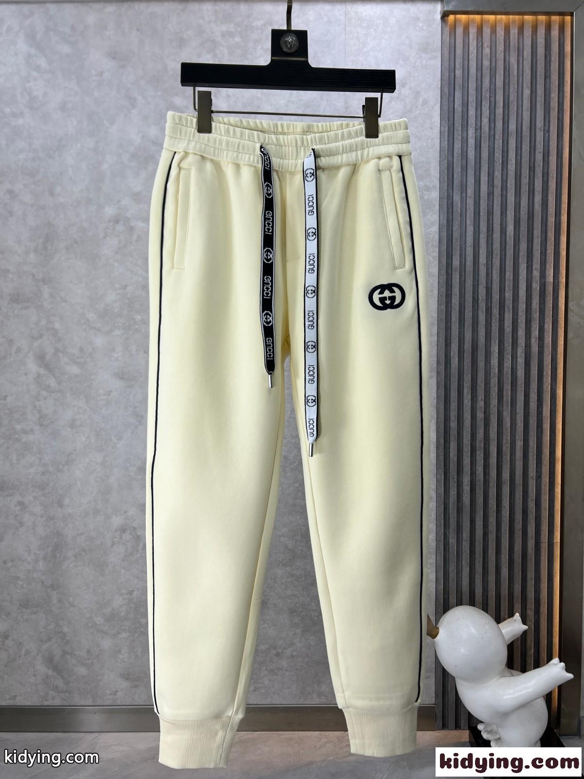 定番 カジュアル グッチ パンツ コピー メンズ スウェットパンツ ベージュ-2