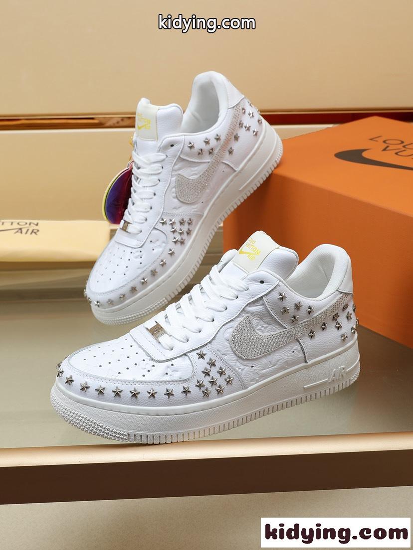 Louis Vuitton x OFF-WHITE x Nike 目立つ ローカット 人気 オフホワイト スニーカー コピー カジュアル-2