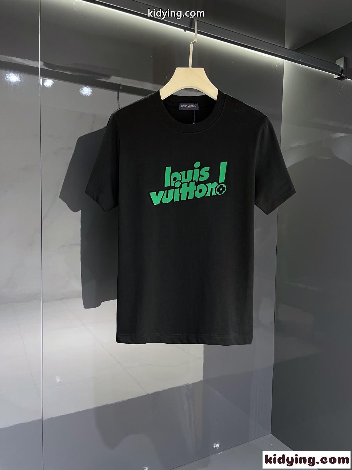 着心地いい ロゴ プリント クルーネック ルイ・ヴィトン Tシャツ コピー 半袖 メンズ トップス-2