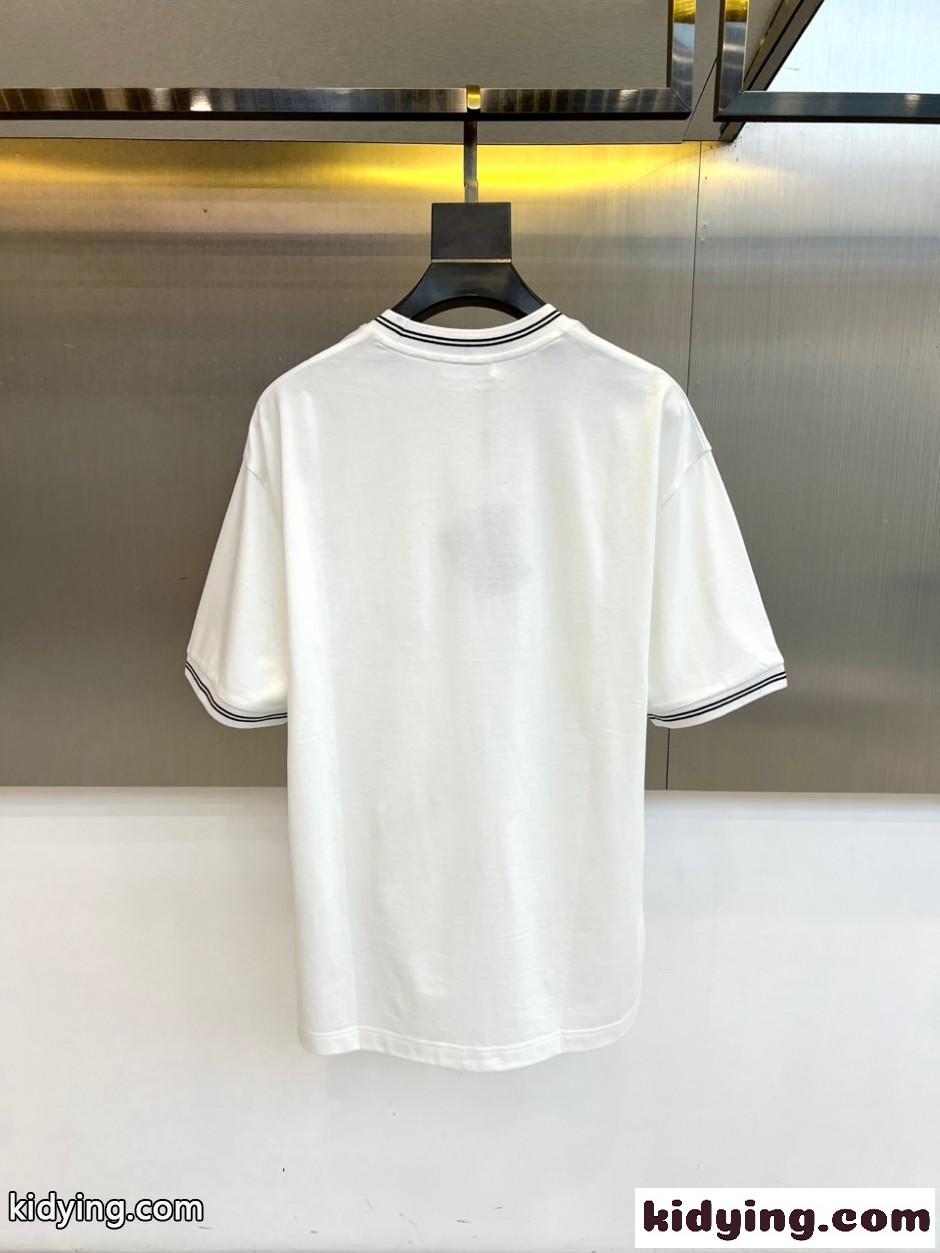 カジュアル ポケットTシャツ プラダ Tシャツ 偽物 クルーネック ホワイト-3