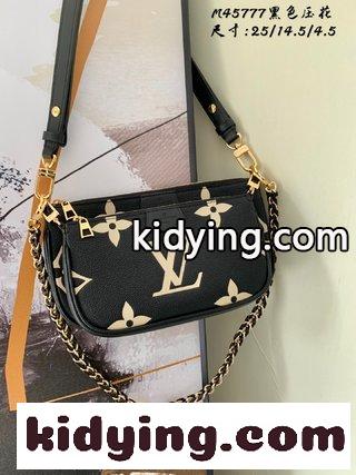 Monogramエンボスで模様を構築した ルイ・ヴィトン バッグ激安コピー ポケット飾り横着バッグは 皮革の形で機能と結びついている-3
