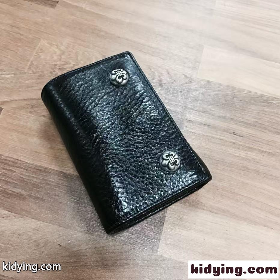 ハンドメイド 本革 手作り 折りたたみ財布 クロムハーツ 財布 スーパーコピー-3