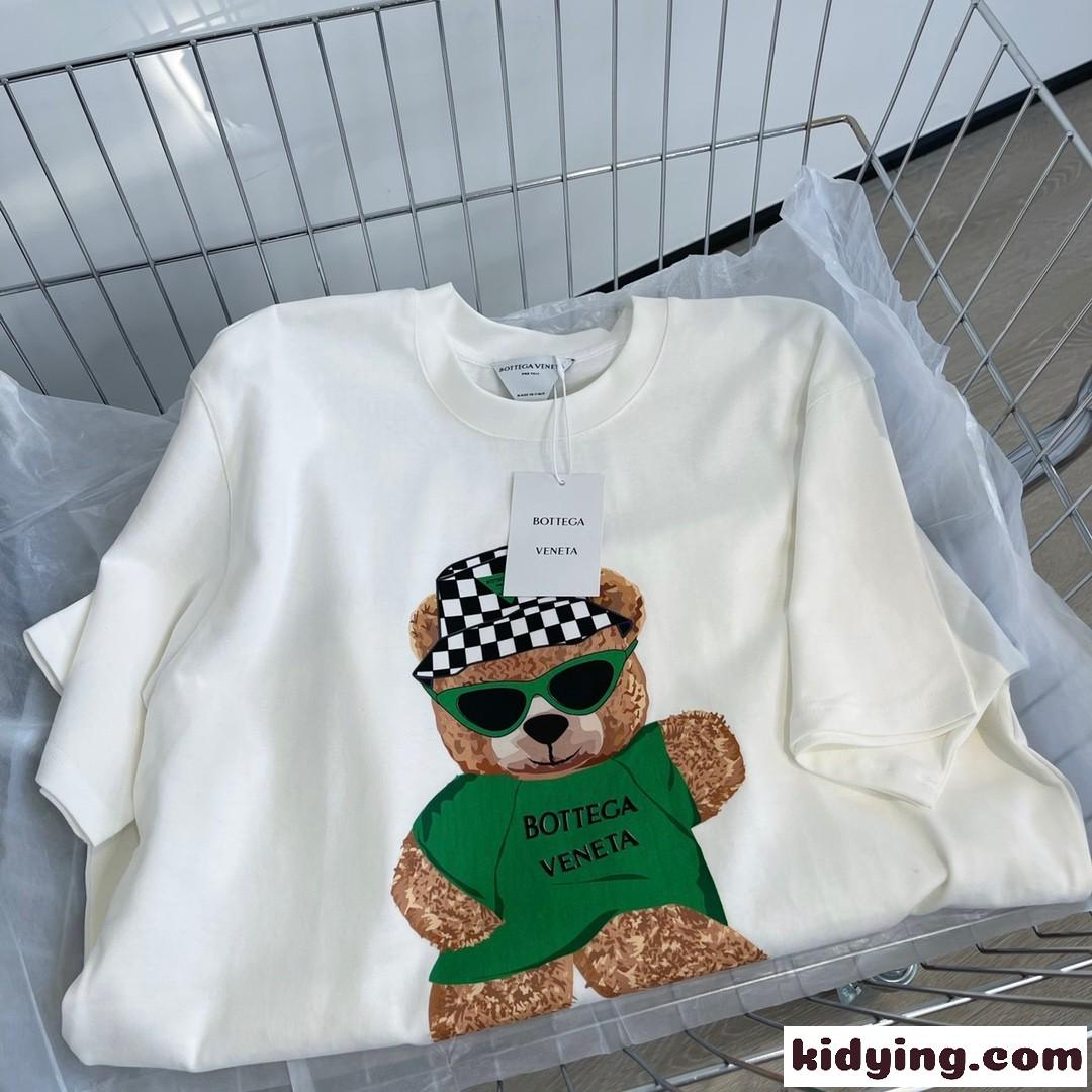 春夏 人気 カジュアル おしゃれ プリント クルーネック ボッテガヴェネタ 半袖tシャツ コピー 可愛い レディース トップス-1