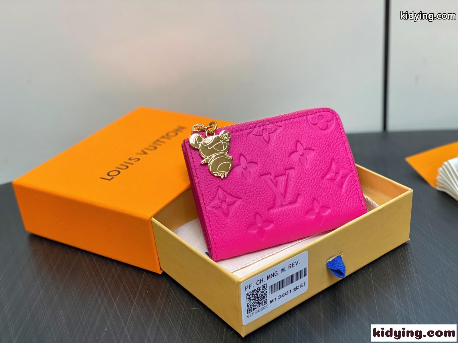 ルイ・ヴィトン 村上隆 LV × TM ポルトフォイユ・ノア コンパクト スーパーコピー M13801 ピンク-0