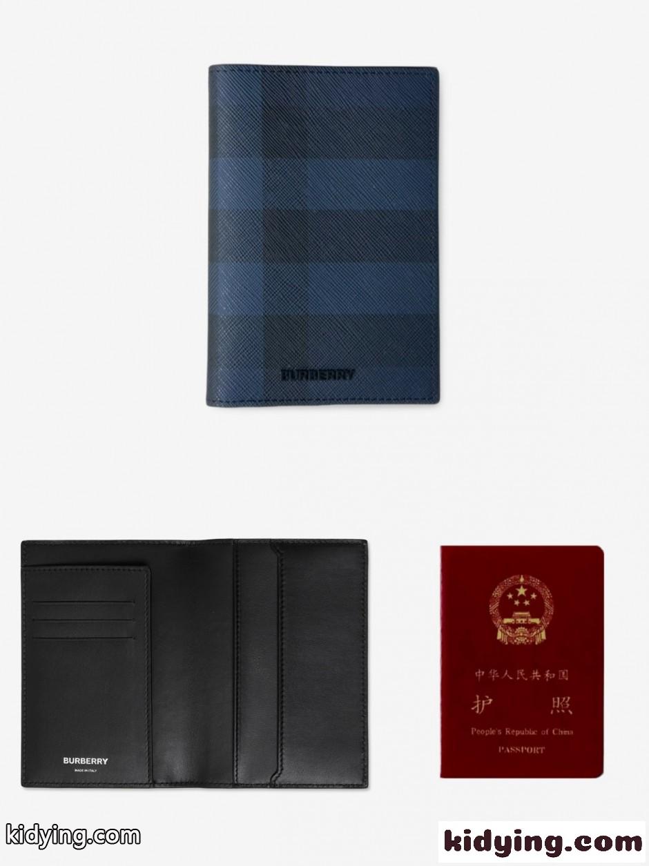 Burberry バーバリー チェック パスポートホルダー スーパーコピー ブルー-0