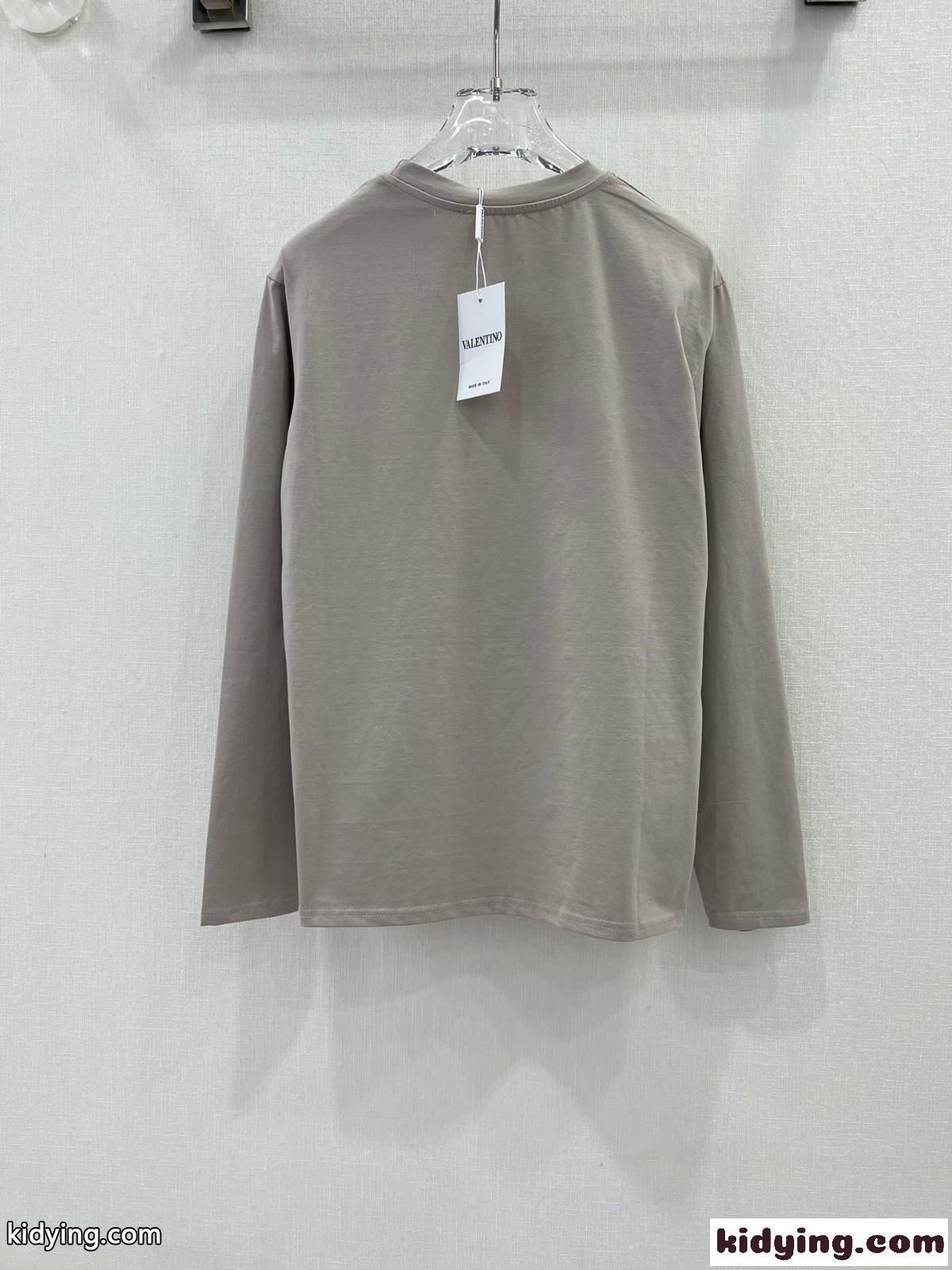 ヴァレンティノ Tシャツ コピー シンプル スパンコールロゴ クルーネック-3
