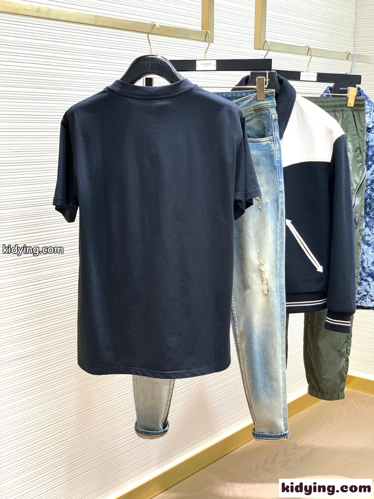 シンプル DGメタリックロゴ コットン 半袖 ドルチェ&ガッバーナ Tシャツ コピー-0