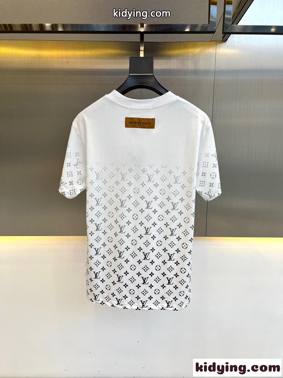 お洒落 人気 モノグラムグラディエントTシャツ ルイ・ヴィトン Tシャツ コピー ホワイト-4