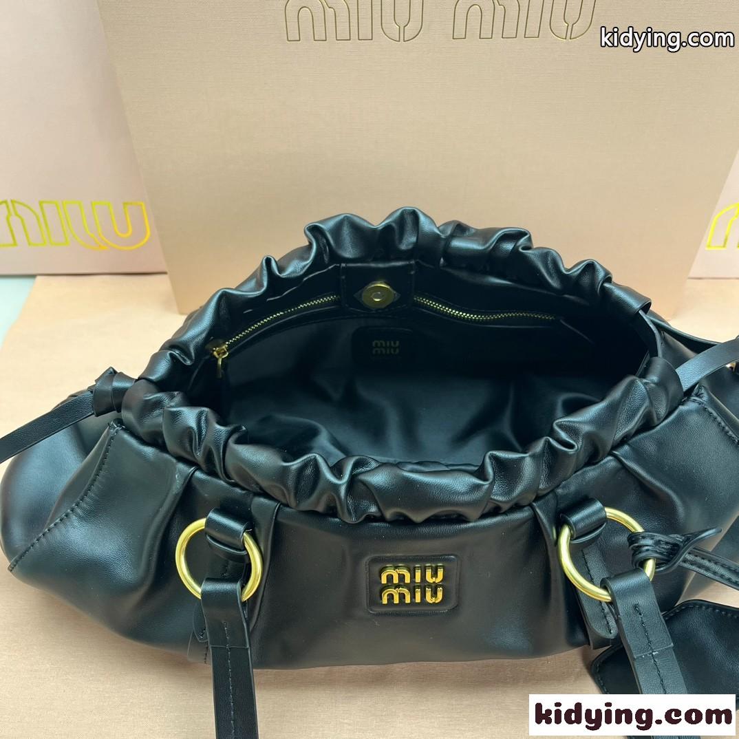ジョワ ナッパレザー バッグ ミュウミュウ バッグ コピー ブラック-3