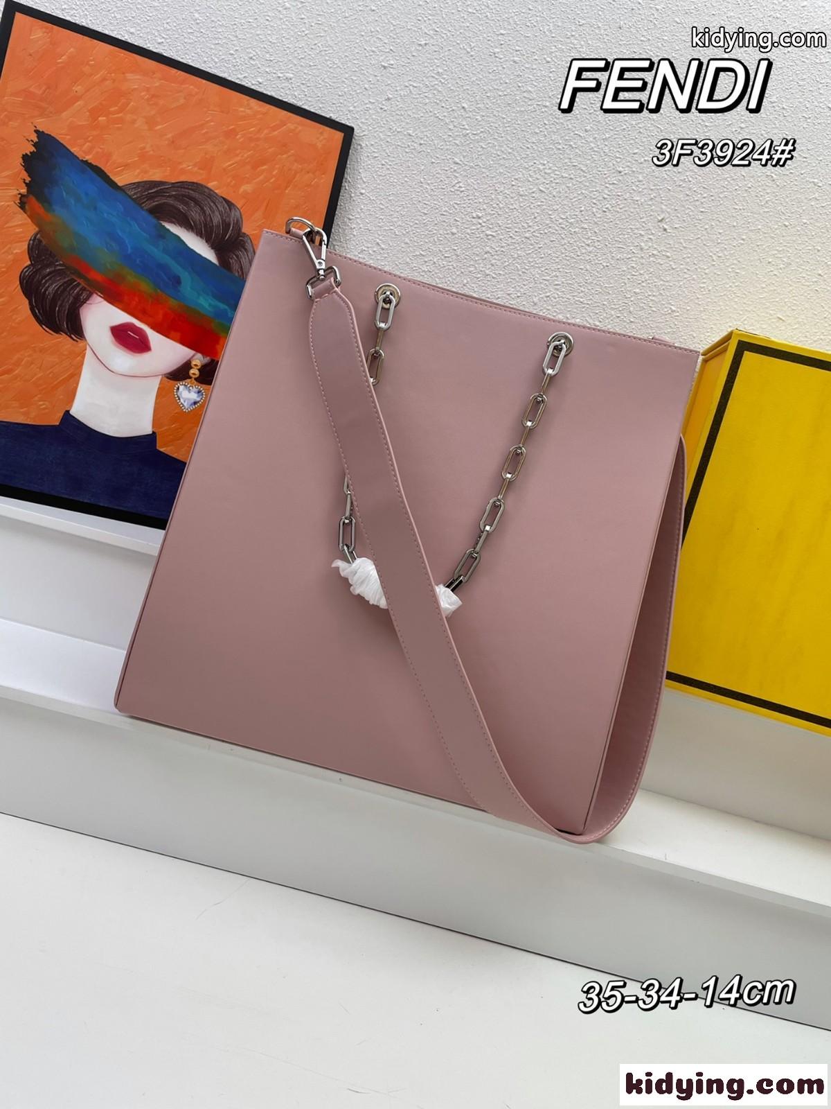 Fendi Pack ミディアム ショッピングバッグ フェンディ バッグ コピー レディース ピンク-2