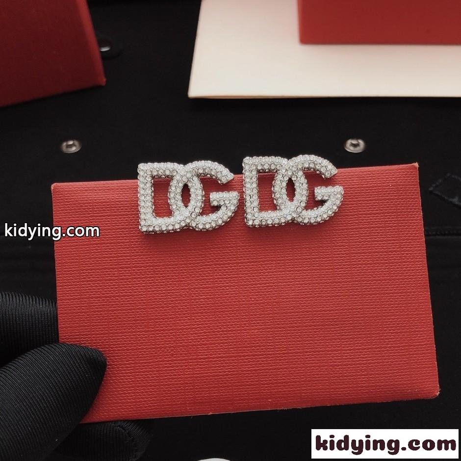 大人気 ラインストーン DGロゴピアス ドルチェ&ガッバーナ イヤリング 偽物-1