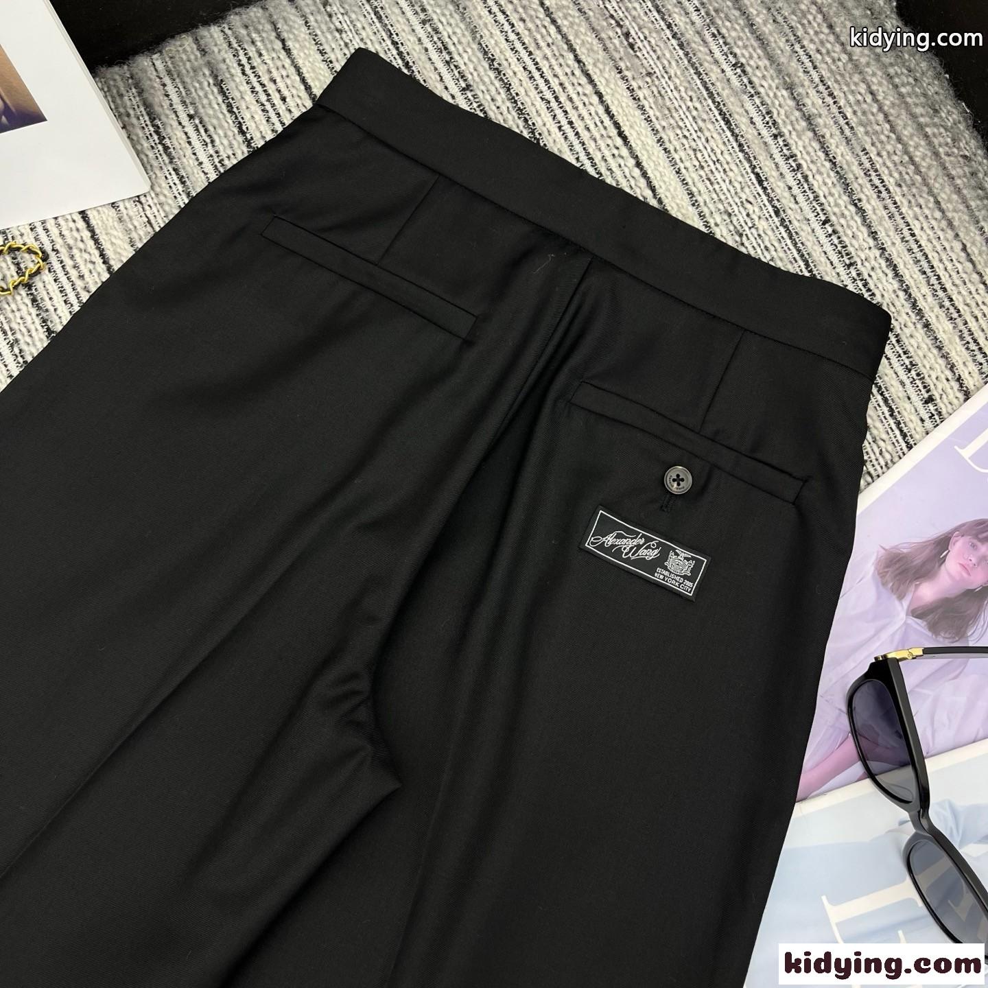 上品 バルーンシルエット スラックス アレキサンダーワング パンツ 偽物 ブラック-3