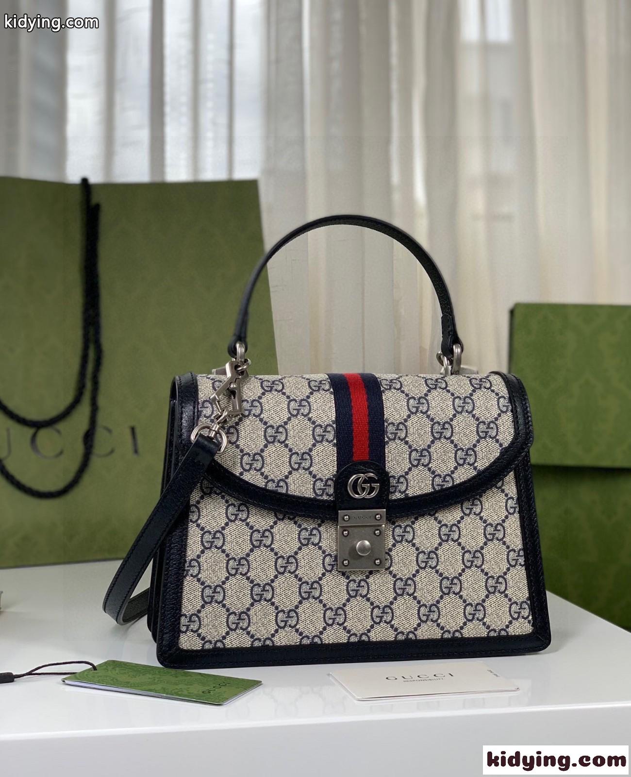 トップハンドルバッグ ショルダーバッグ グッチ バッグ 人気 コピー ストラップ付き 2WAY レディース カバン 斜め掛け-0