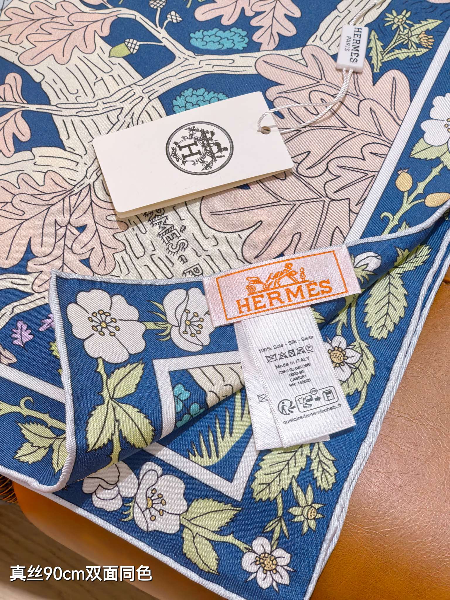 エルメス スカーフ コピー 上品 プリント 大判スカーフ シルク 90x90-2