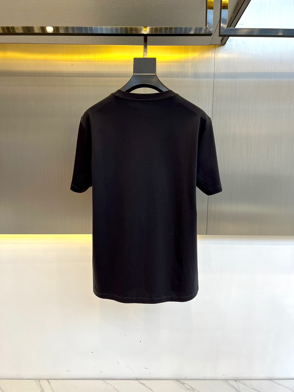 シンプル クルーネック 半袖Tシャツ バーバリー Tシャツ コピー ダークグレー-5
