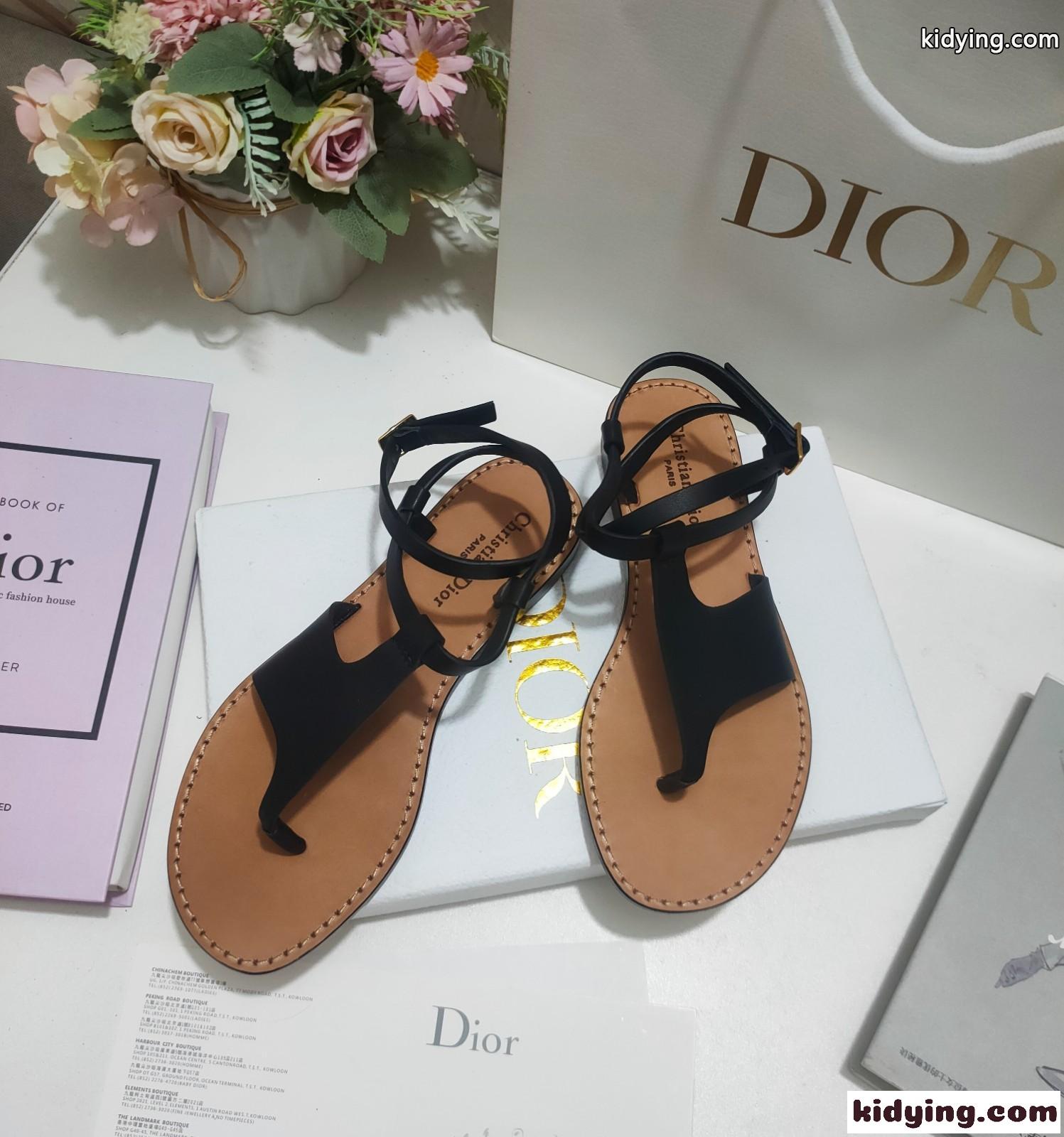 Dioriviera Dior Sun ビーチサンダル クリスチャン・ディオール サンダル コピー ブラック-2