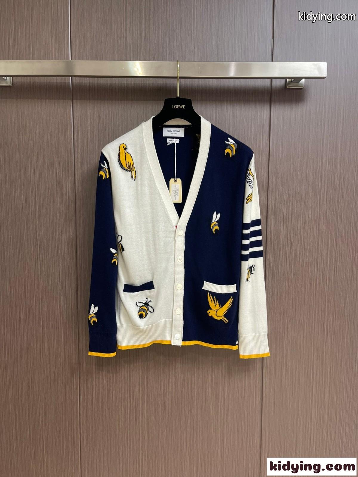 スタイリッシュ 目を惹く Vネック カーディガン トムブラウン ニット コピー-0