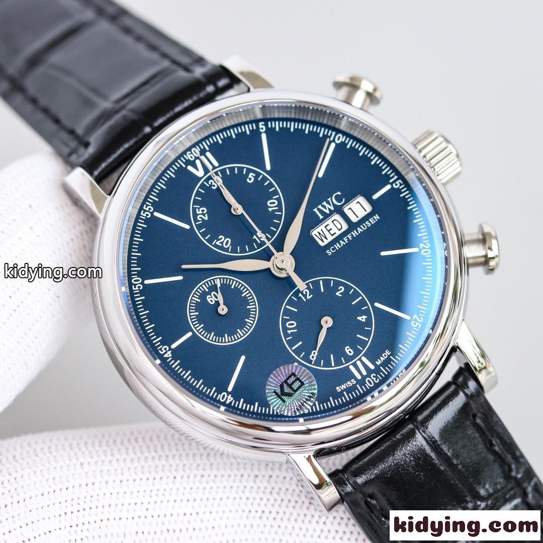 IWC 多機能 上品 42mm アナログ ウォッチワインダー 時計 コピー カジュアル ビジネス メンズ 腕時計-4