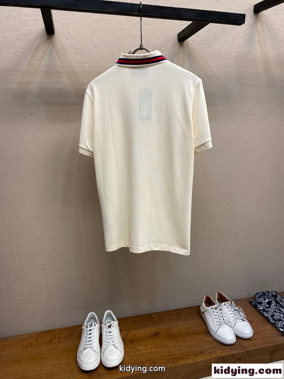 洗練された エレガント ポロシャツ グッチ 半袖Tシャツ コピー ベージュ-1
