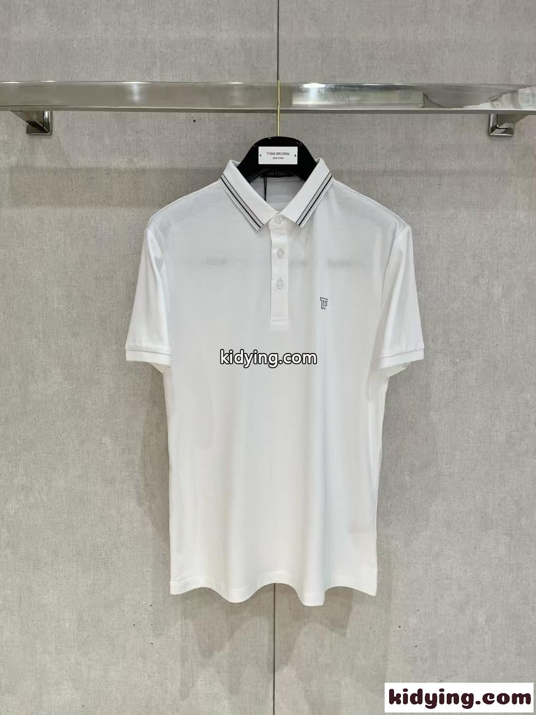 定番 カジュアル 半袖ポロシャツ トムフォード Tシャツ 偽物 ホワイト-0