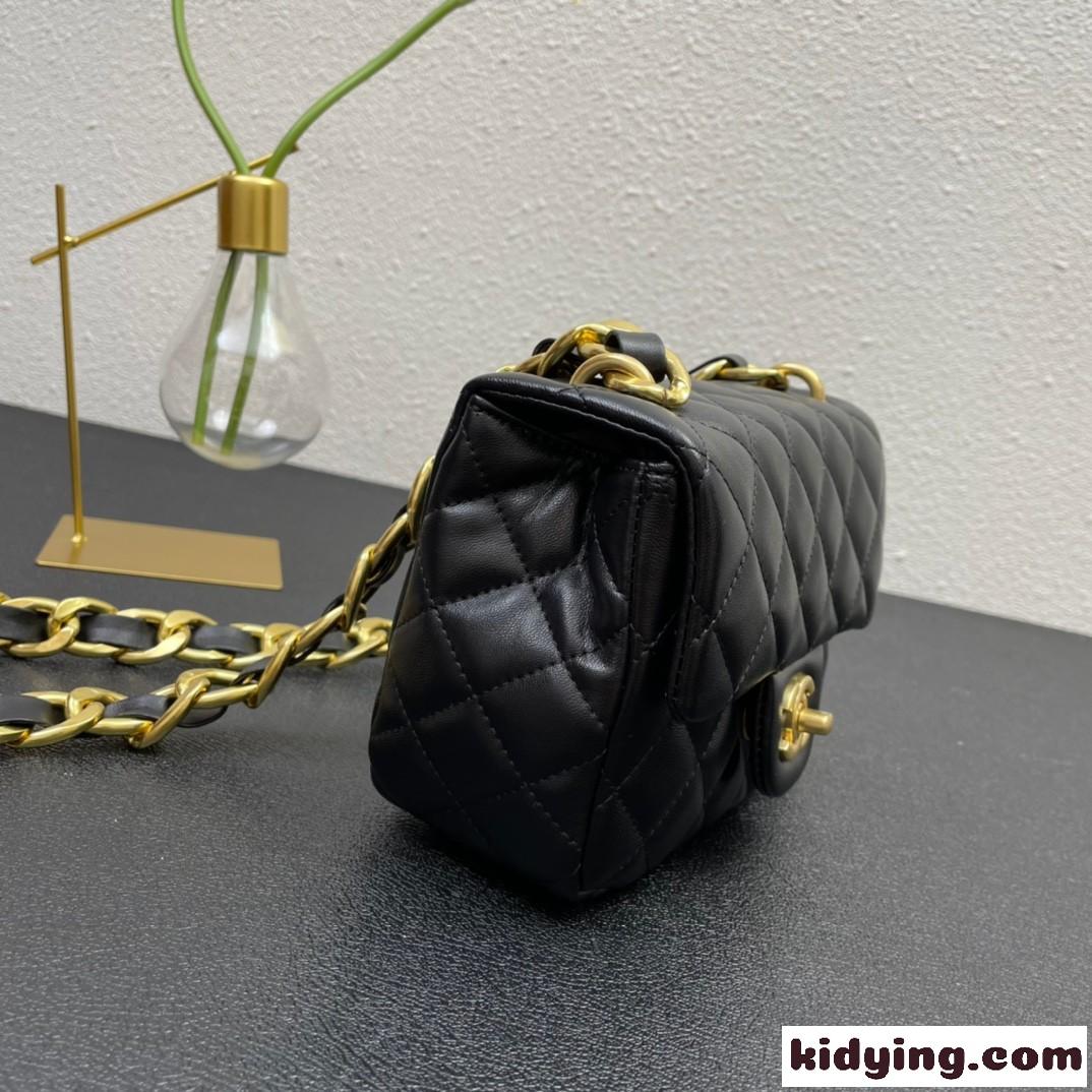 定番 キルティング コンパクト レディース ショルダーバッグ シャネル バッグ 人気 コピー 斜め掛け カバン ブラック-0