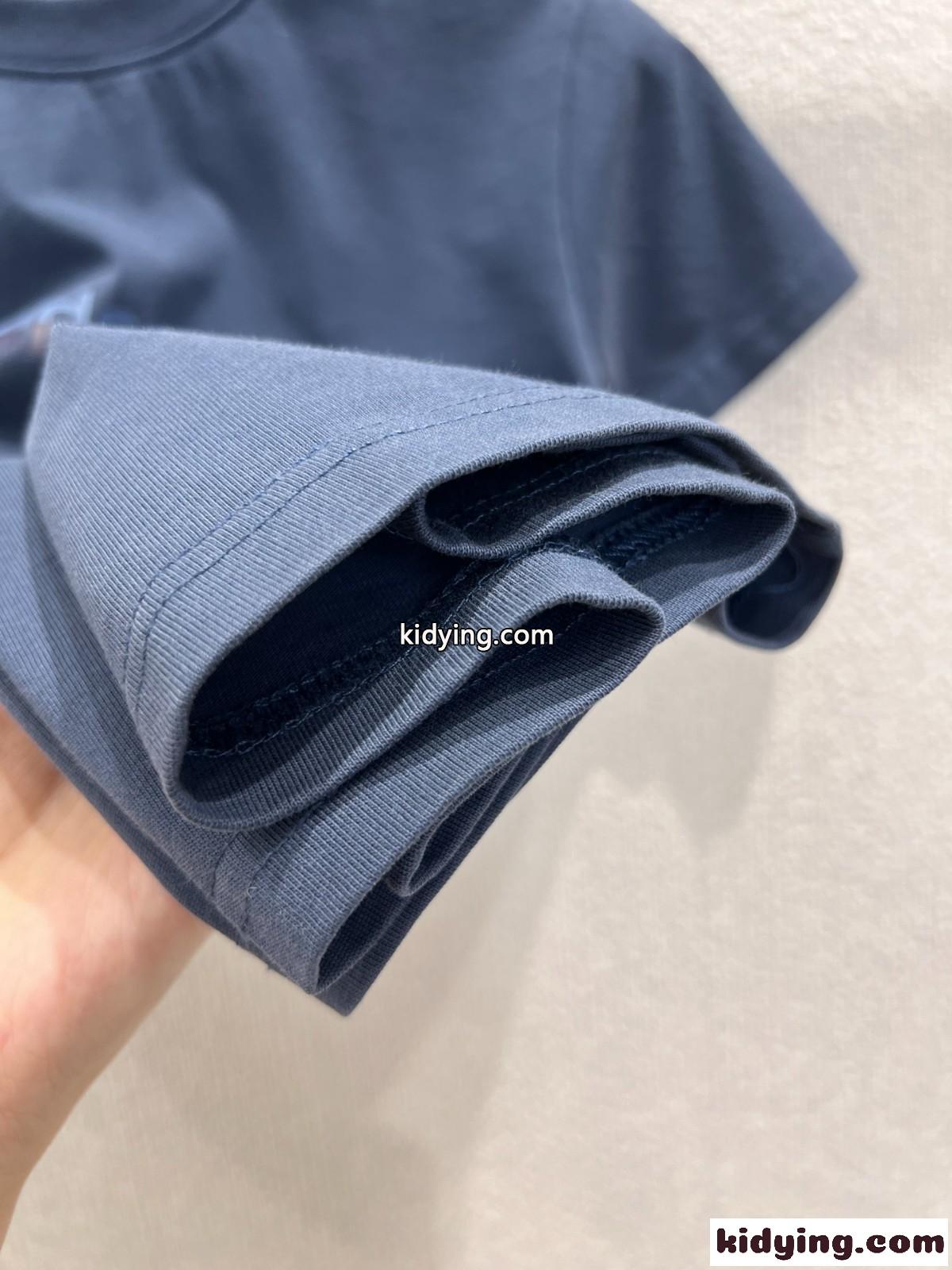 コンパクト ロゴ入り 半袖Tシャツ アレキサンダーワング Tシャツ コピー ブルー-3