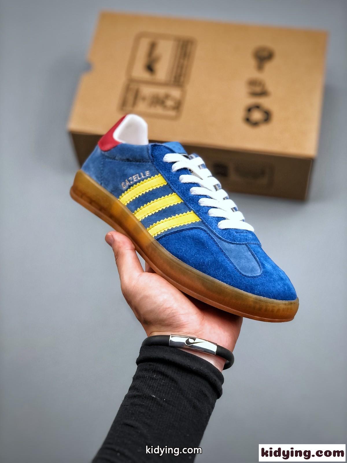 〔ガゼル〕adidas x Gucci メンズ グッチ スニーカー コピー ローカット レースアップ-0