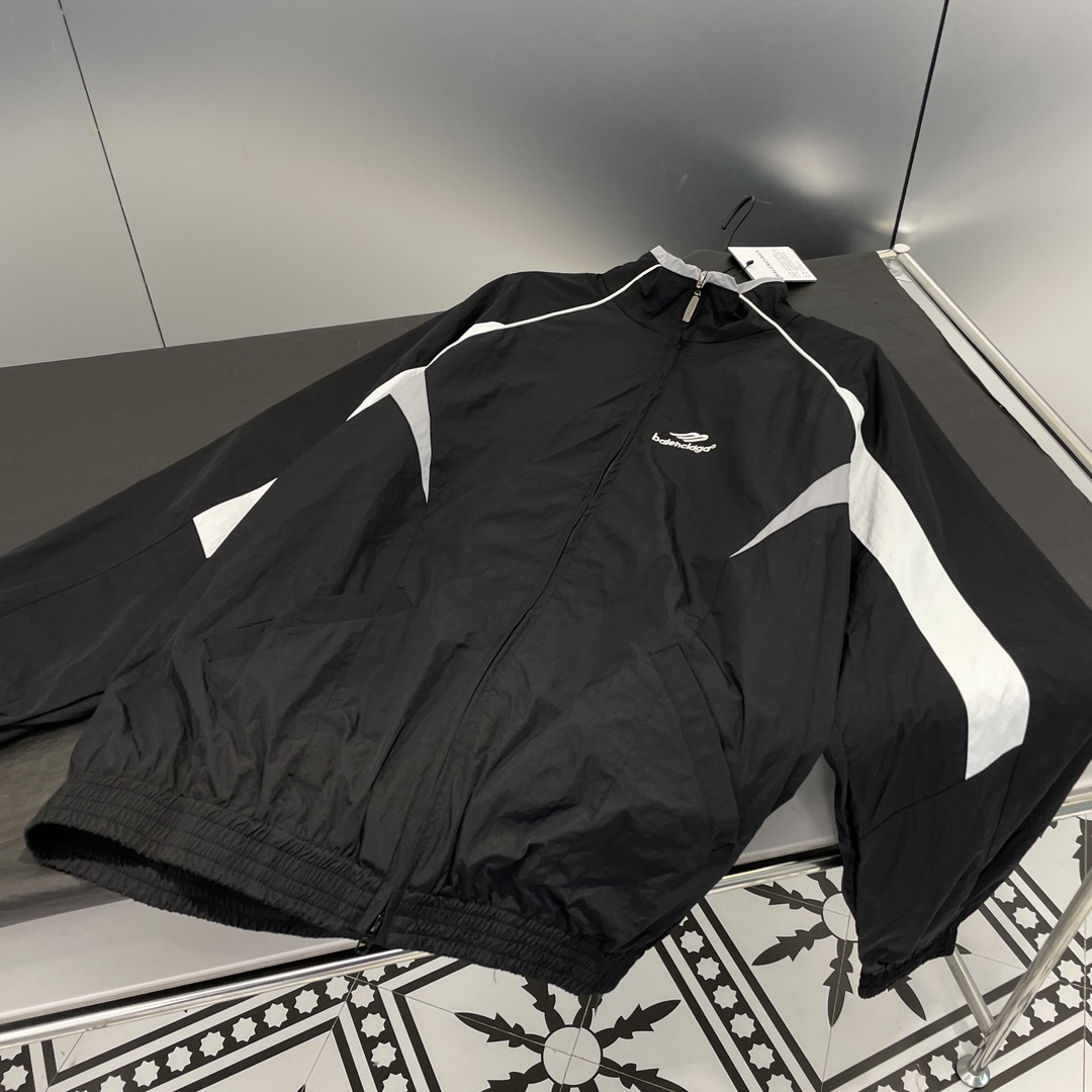 バレンシアガ 3B SPORTS ICON ミディアムフィット TRACKSUIT ジャケット コピー ブラック-2