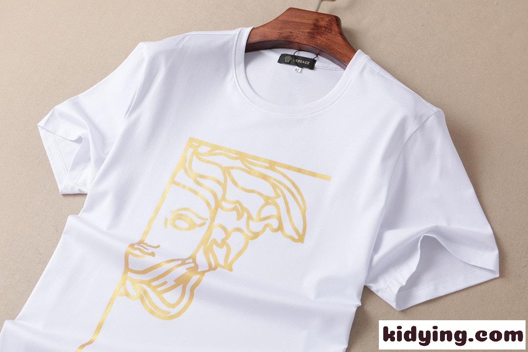 春夏 定番 トップス クルーネック おしゃれ プリント ヴェルサーチェ 半袖Tシャツ コピー 着心地いい-3