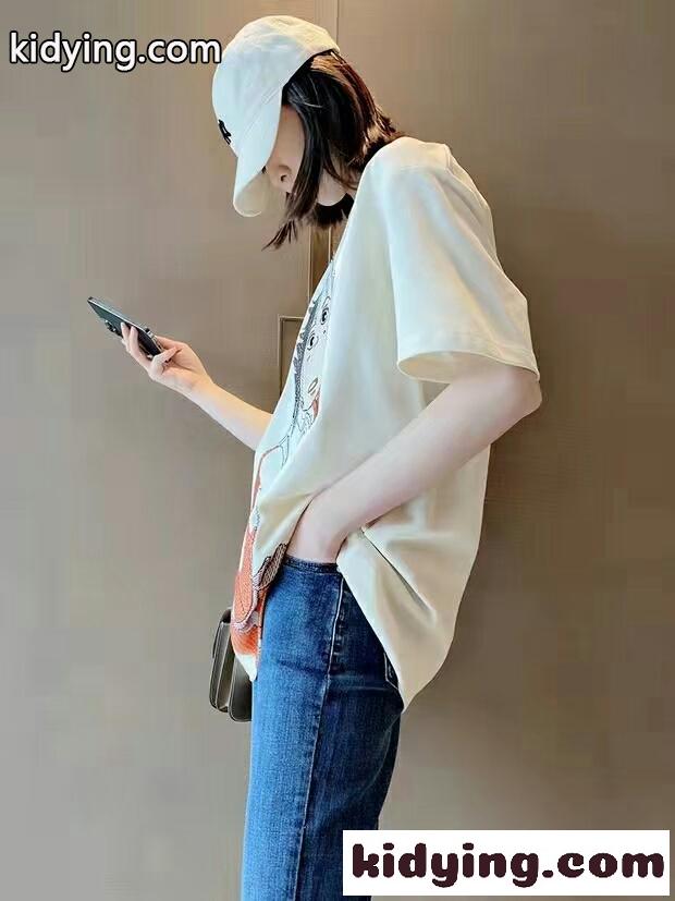 注目される 千と千尋の神隠し オーバーサイズ ロエベ tシャツ コピー 半袖 刺繍 レディース トップス-2