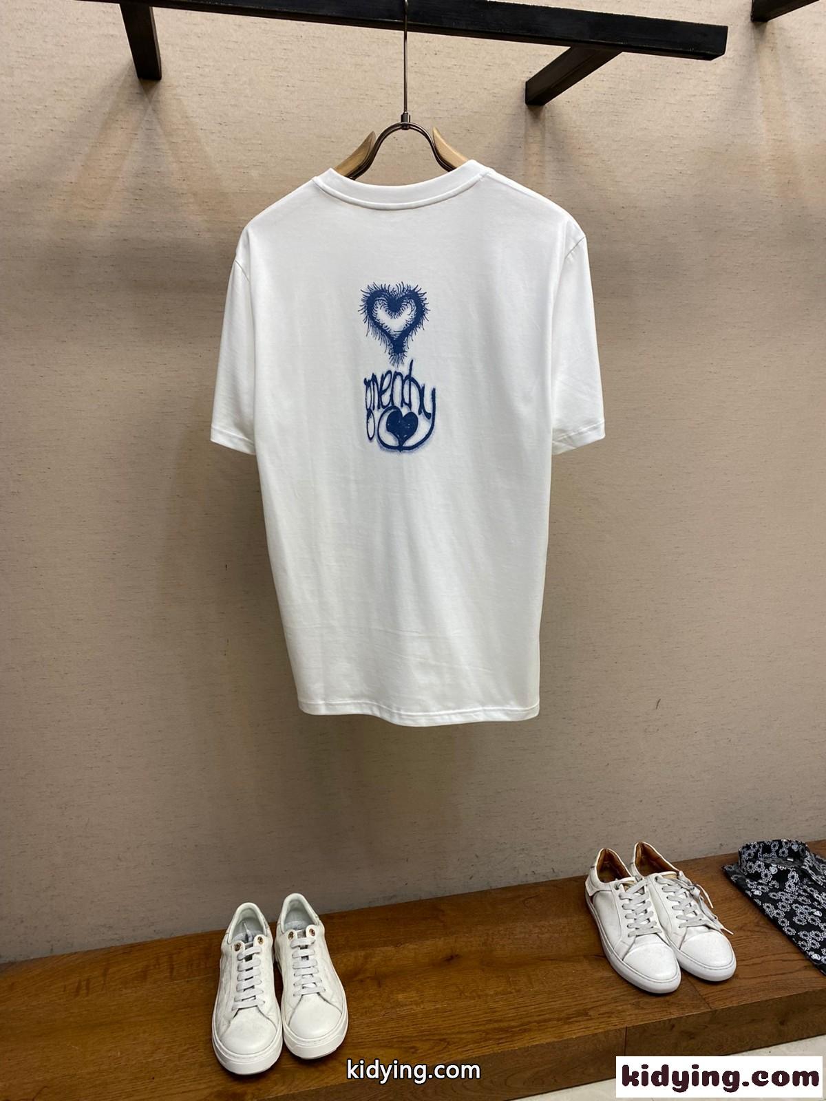 Love プリント クルーネック コットン 半袖Tシャツ ジバンシィ Tシャツ 偽物 ホワイト-1