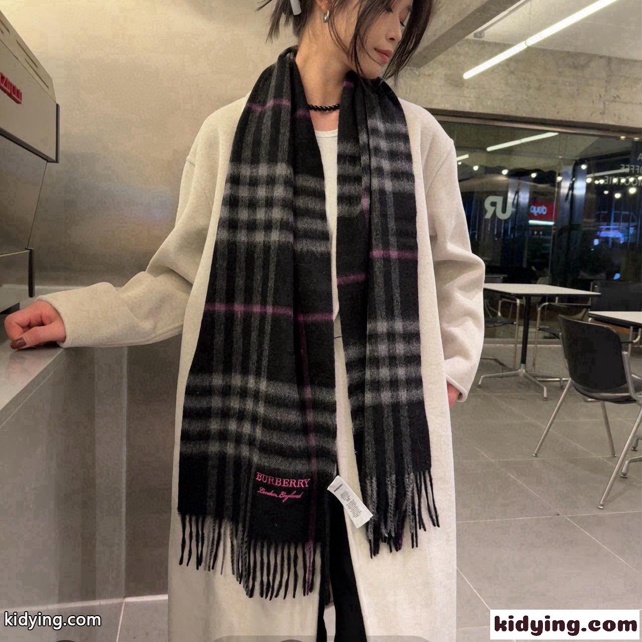 人気 お洒落 カジュアル チェック柄 バーバリー スカーフ コピー カシミヤ マフラー-0