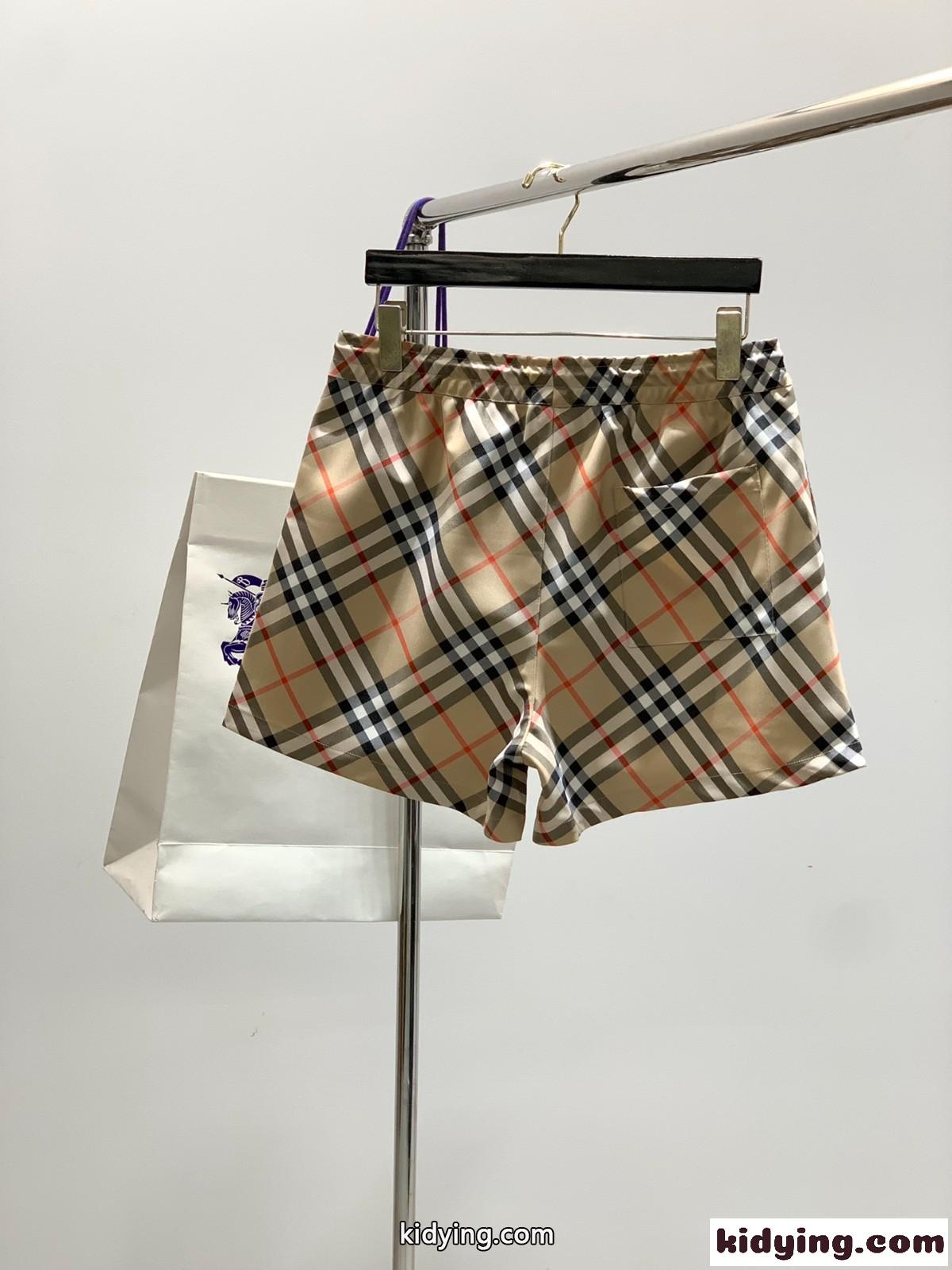 定番 チェック柄 ショートパンツ バーバリー パンツ コピー ブラウン-0
