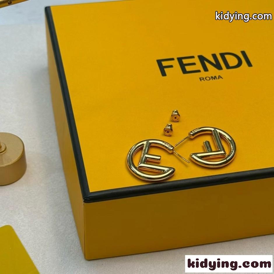 シンプル 上品 エフ イズ フェンディ イヤリング 偽物 レディース ピアス-1