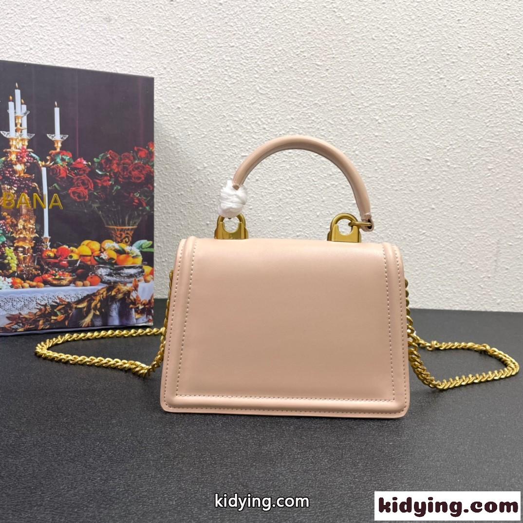 女性らしい 上品 斜め掛け ショルダーバッグ レトロ ドルチェ&ガッバーナ バッグ コピー レディース レザー カバン ピンク-0