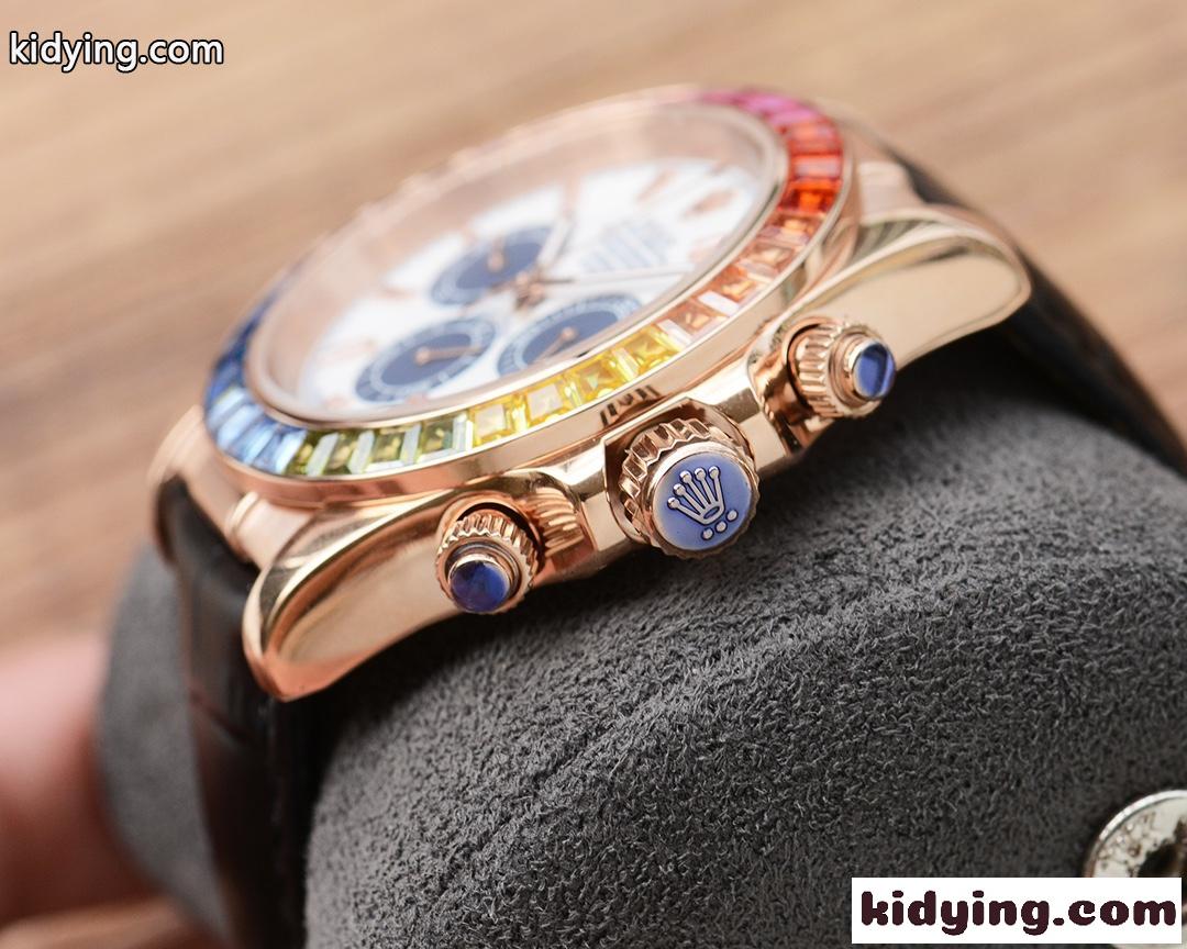 ロレックス のRolex Rainbowレインボーリングデイトナが発売 発売 Diwを風靡した ロレックス 腕時計 革コピー-4