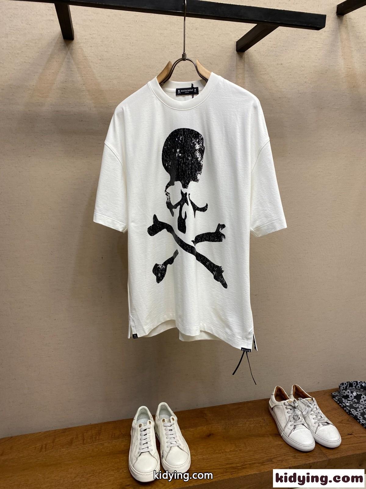 ユニセックス オーバーサイズ 半袖Tシャツ マスターマインド・ジャパン Tシャツ コピー ホワイト-0