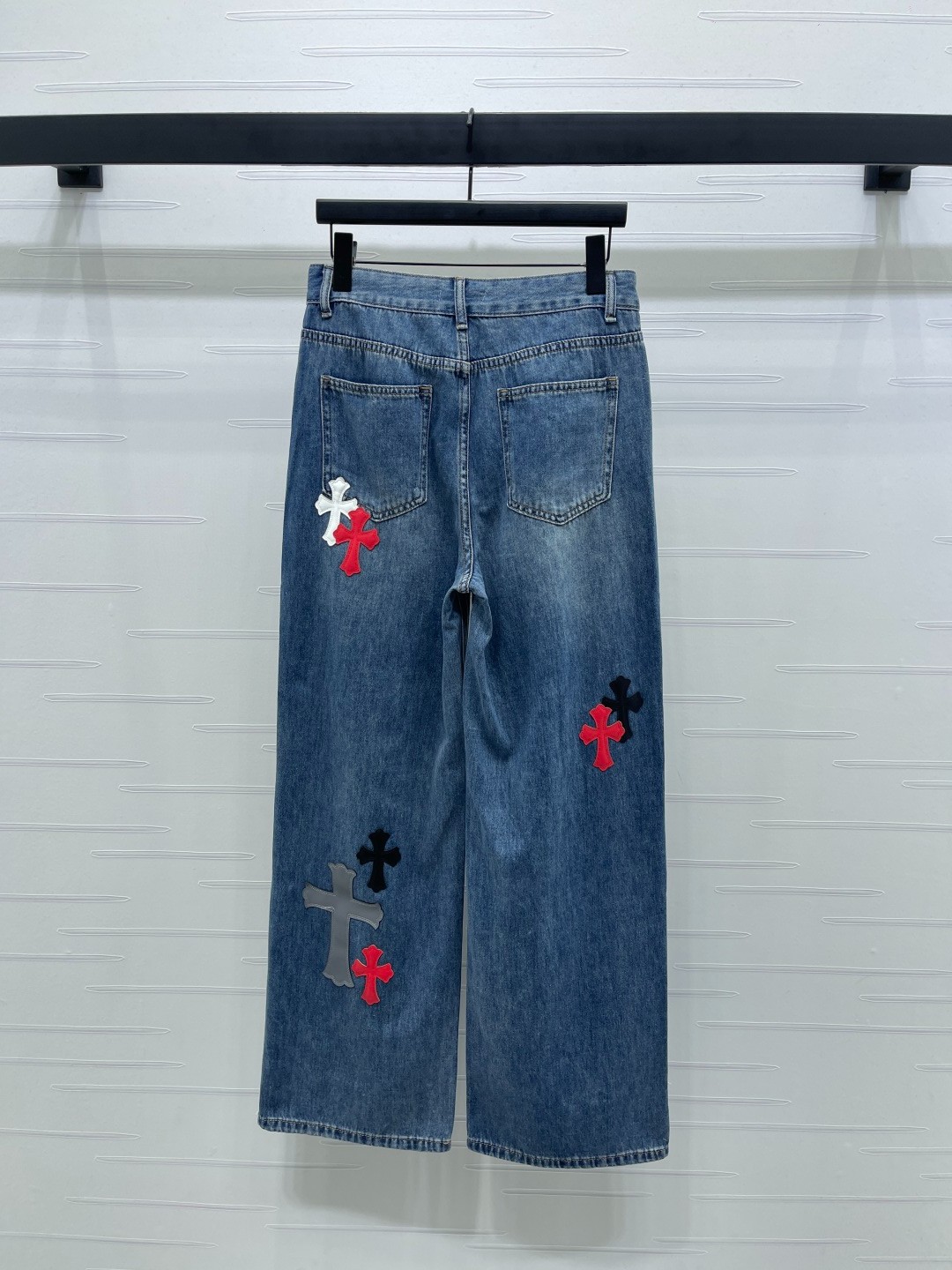 カジュアル クロスパッチ デニムパンツ クロムハーツ ジーンズ 偽物-2