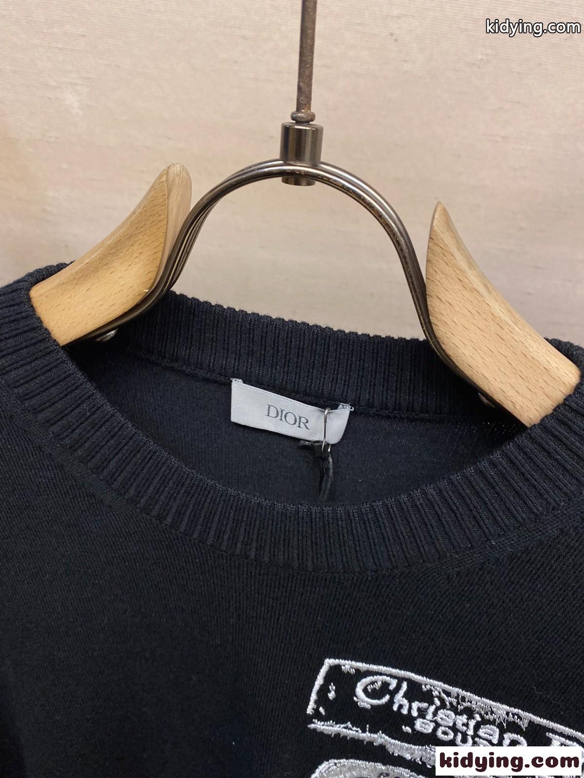 Dior Archives Labels セーター クリスチャン・ディオール セーター コピー ブラック-1