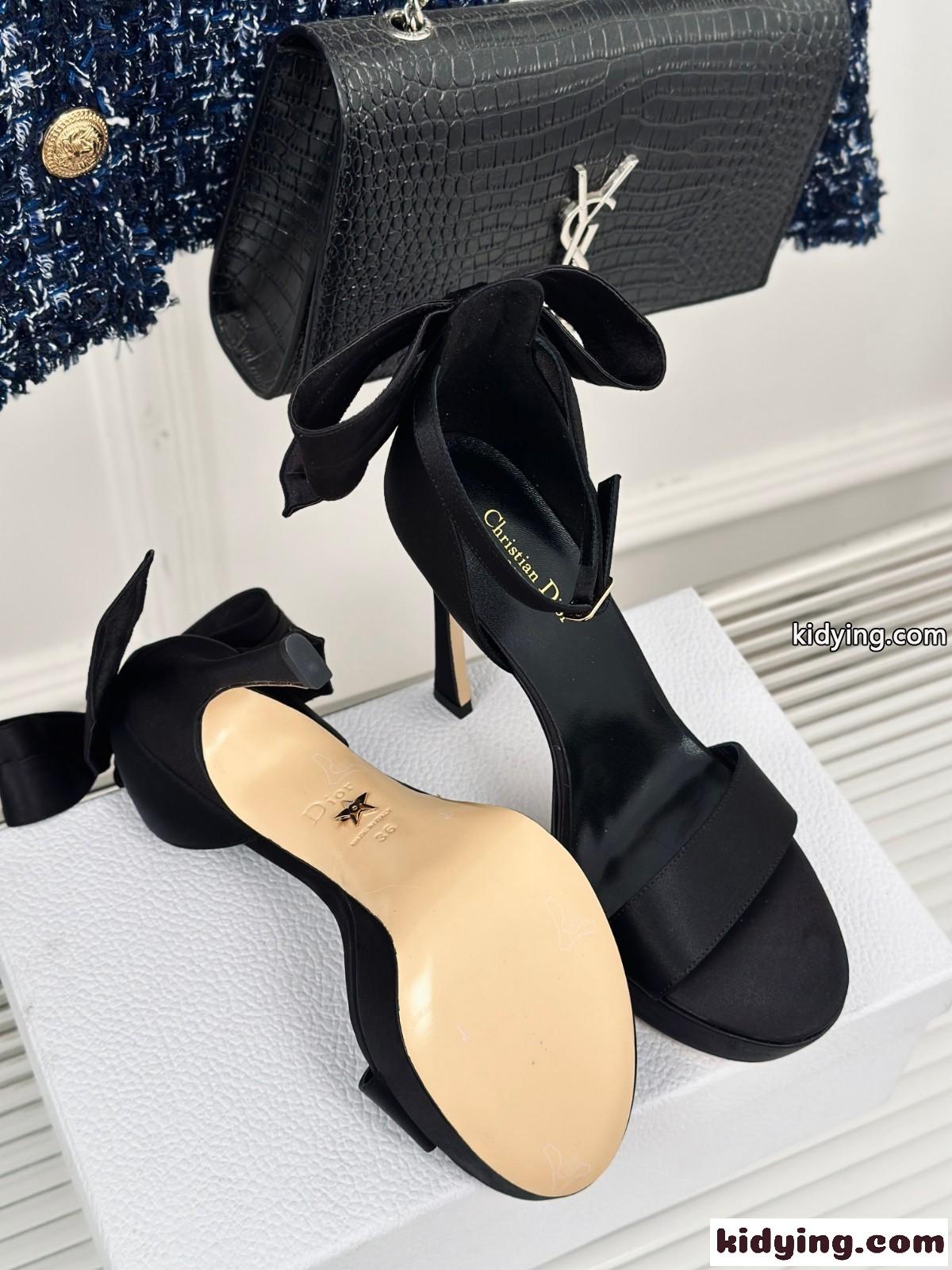 Mlle Dior ヒールサンダル クリスチャン・ディオール サンダル コピー ブラック-4