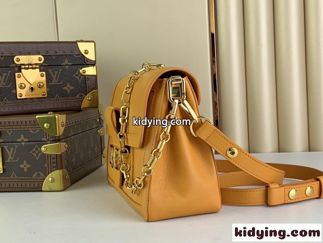 24SS☆LV ドフィーヌ・ソフト MM ルイヴィトン バッグ スーパーコピー M25048 オレンジ-2