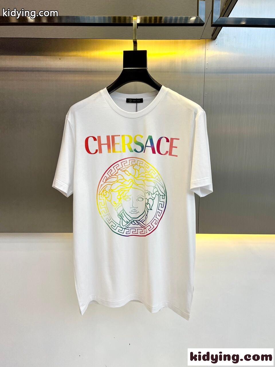 シェールサーチェ メデューサTシャツ 半袖 ヴェルサーチェ Tシャツ コピー ホワイト-0