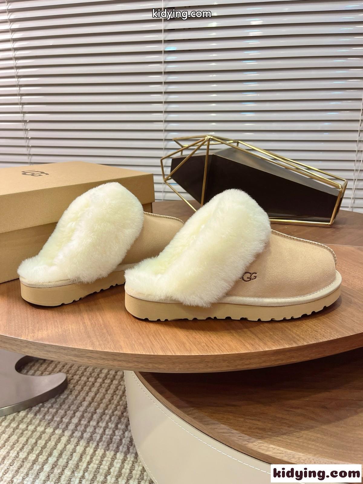 UGG ムートン ファー スリッパサンダル アグ スーパーコピー 定番 レディースシューズ-0