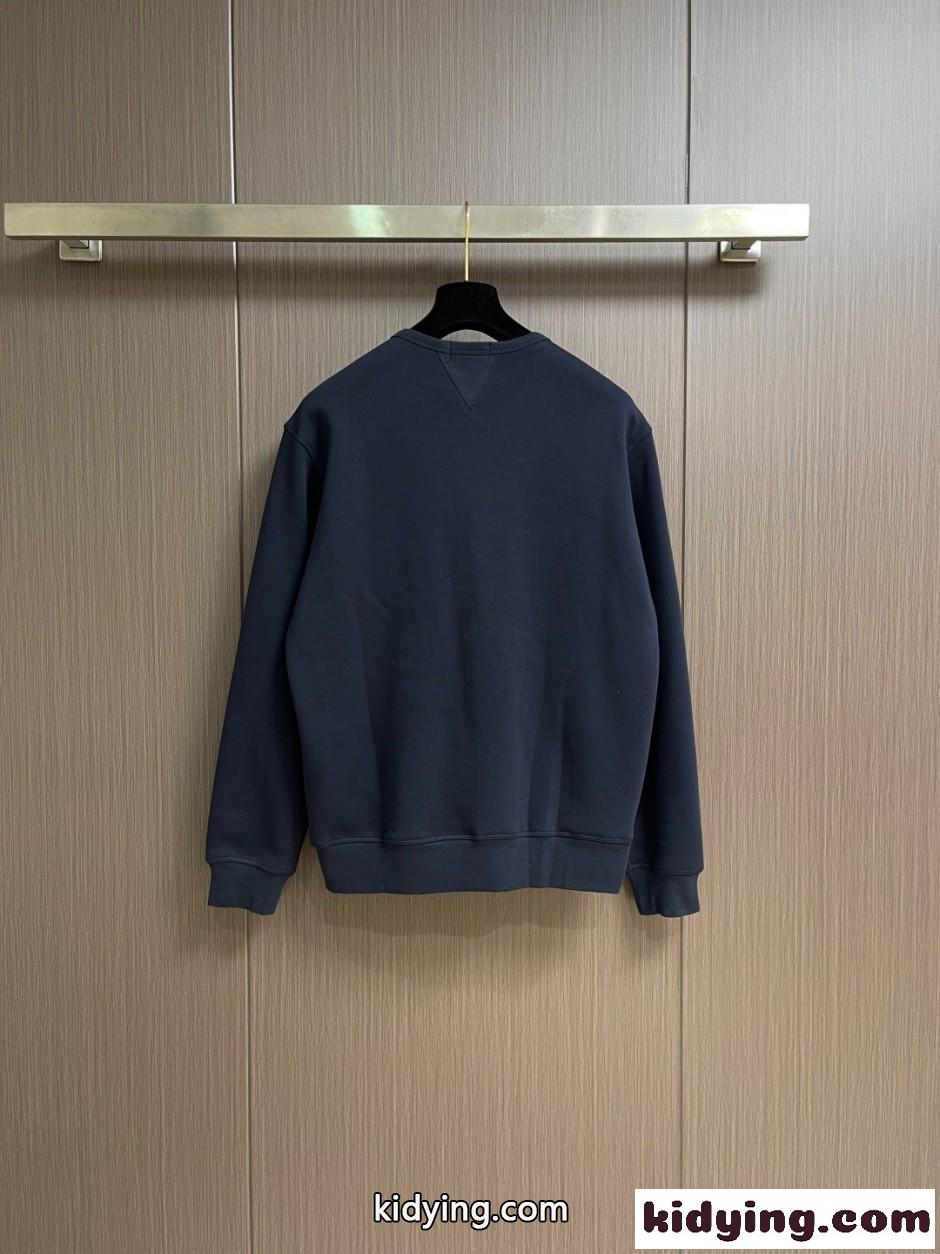 ラルフローレン Tシャツ 偽物 カジュアル コットン 裏起毛 スウェットシャツ ネイビー-1