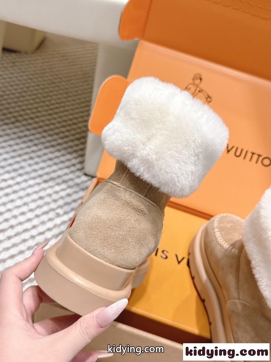 LV SKI コルティナ アンクルブーツ ルイ・ヴィトン ブーツ スーパーコピー ベージュ-3