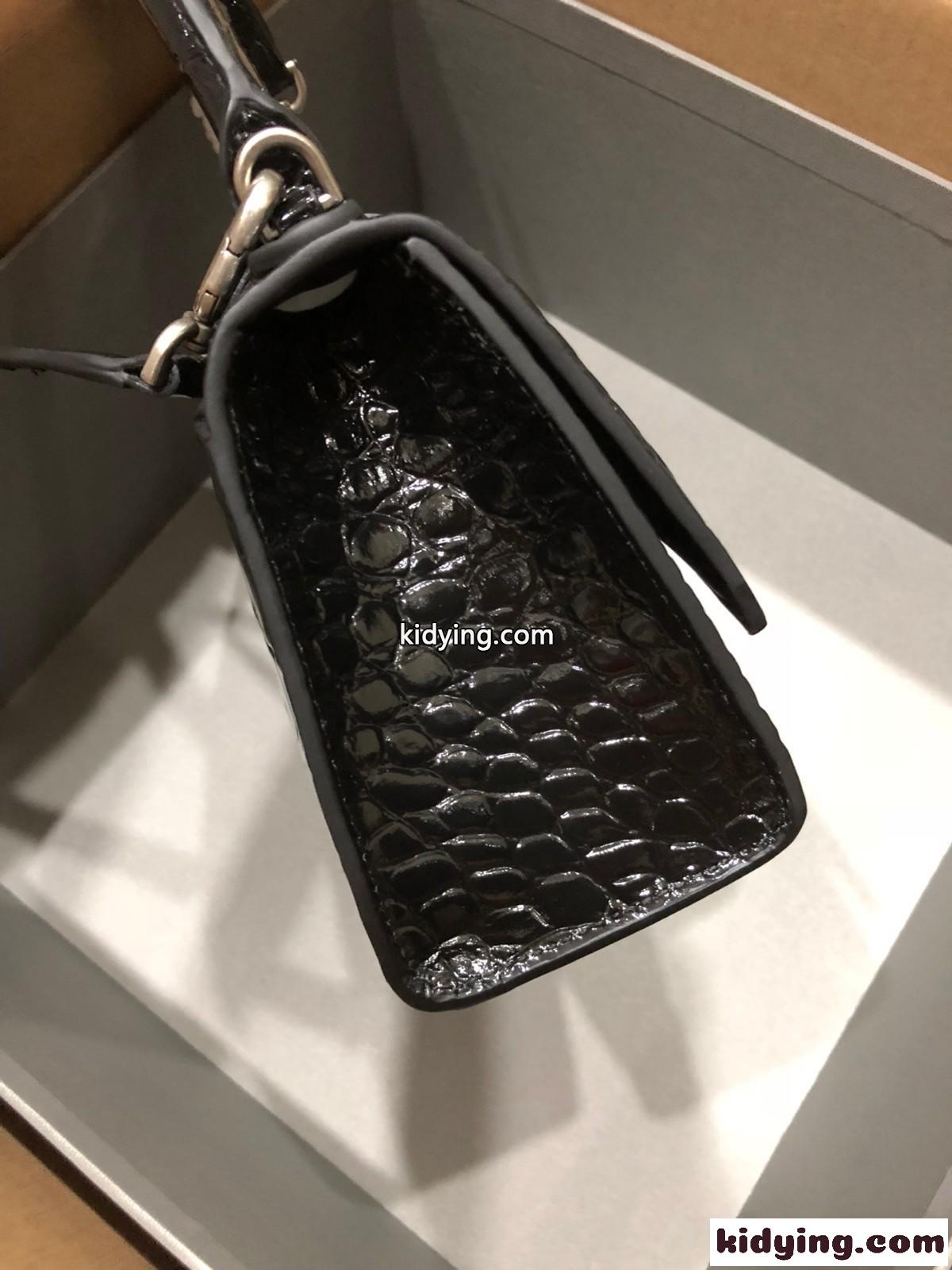 クロコダイル型押し 上品 人気 バレンシアガ バッグ コピー レディース HOURGLASS ハンドバッグ-0
