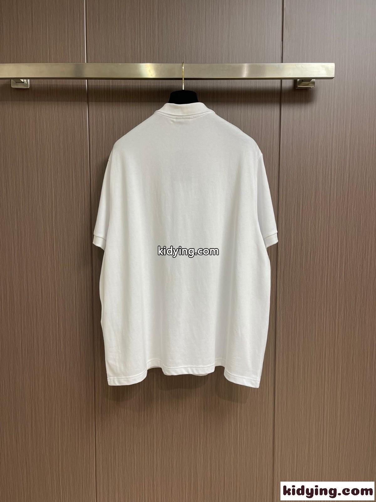 オーバーサイズ コットンピケ 半袖ポロシャツ バレンシアガ Tシャツ コピー ホワイト-2