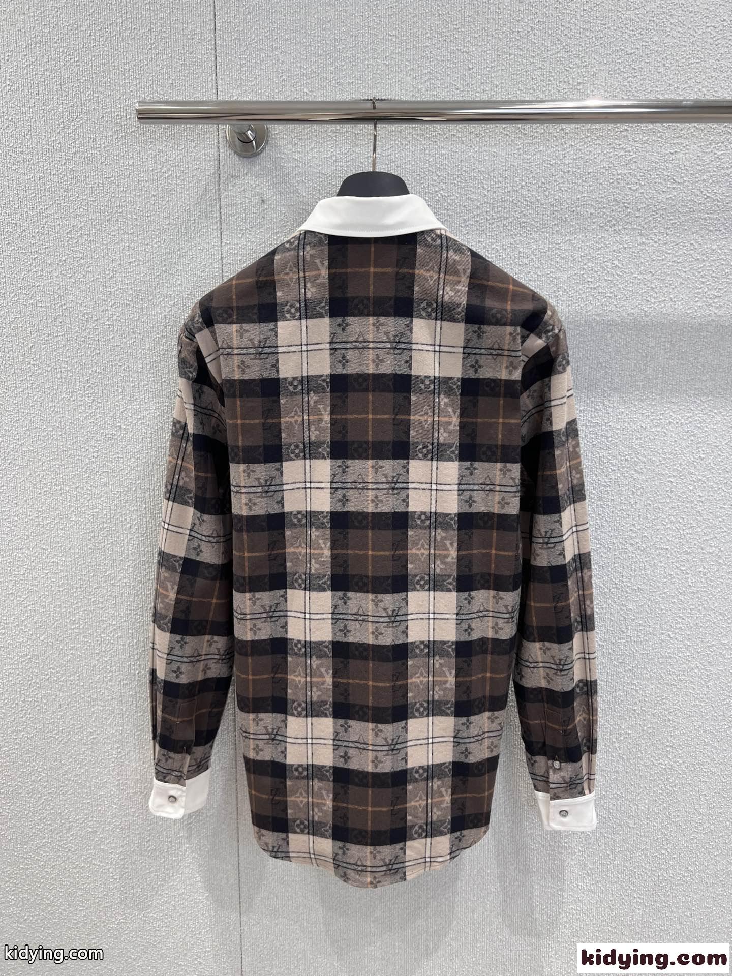 モノグラム フランネル ロングスリーブ ポロシャツ ルイ・ヴィトン Tシャツ コピー ユニセックス-1