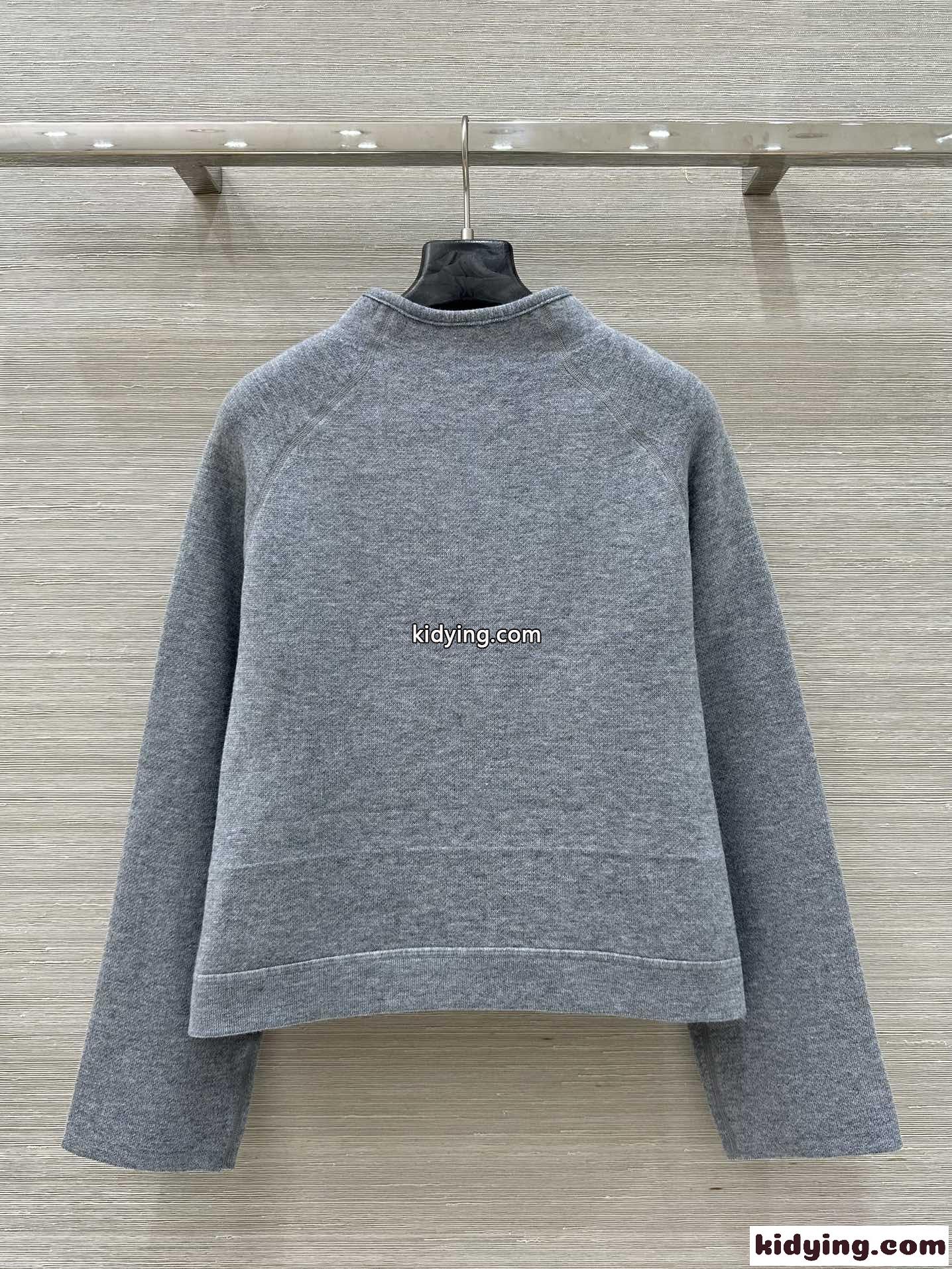 洗練された 上品 リバーシブルジャケット クリスチャン・ディオール ニット コピー グレー-4